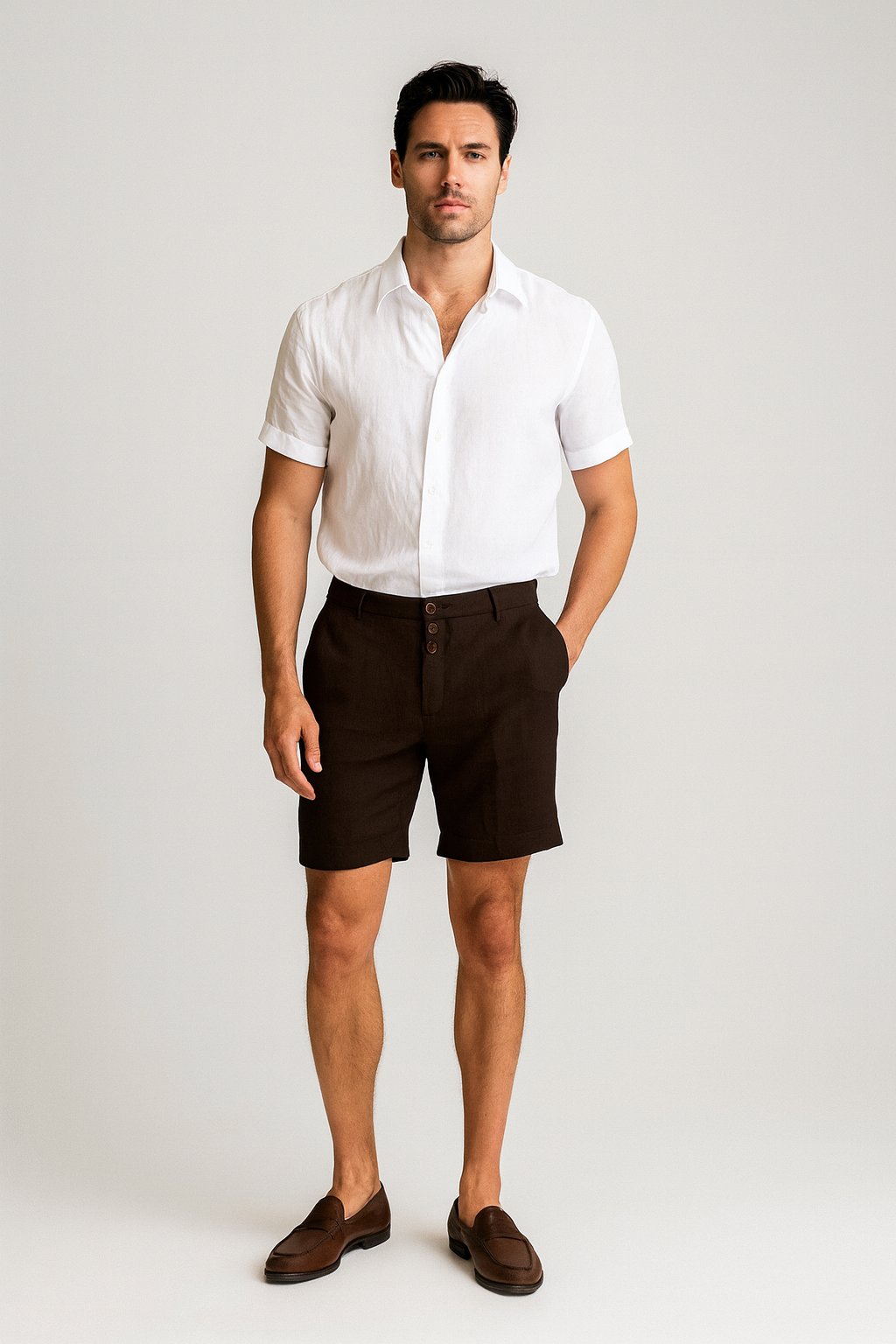 Men's shorts – linen style, elegant & airy