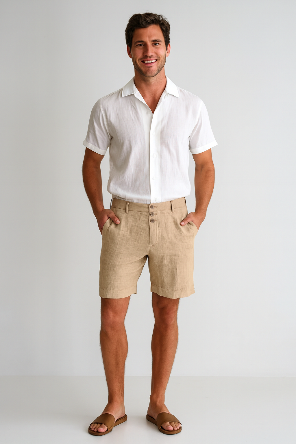 Men's shorts – linen style, elegant & airy