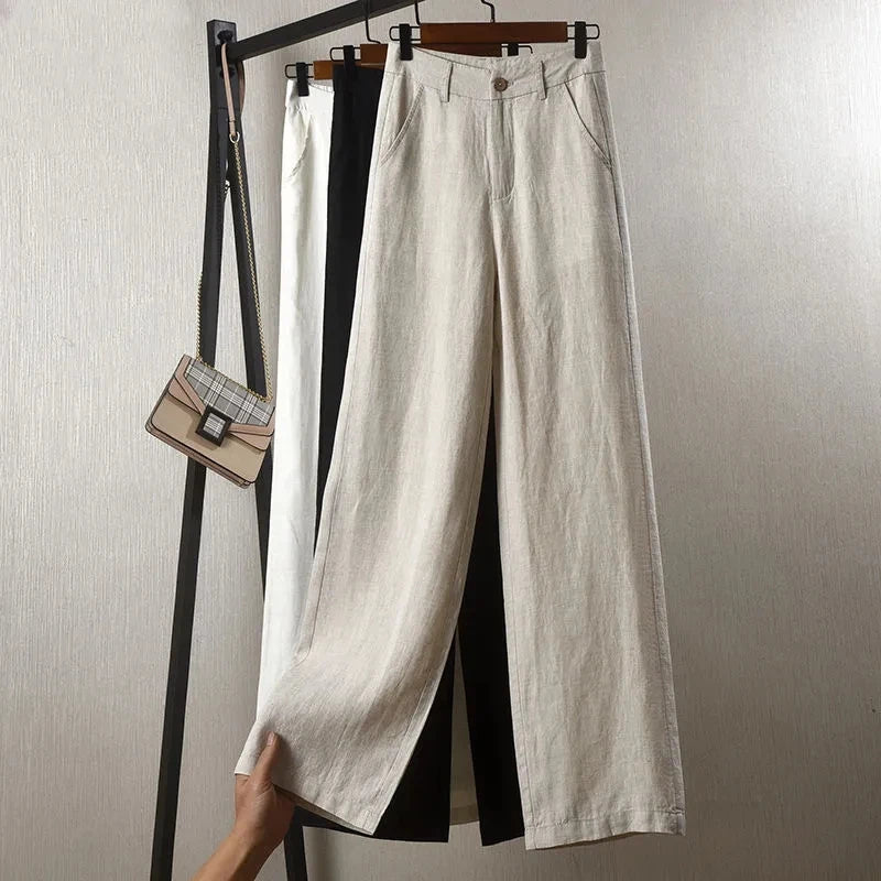 ALINA | WIDE-LEG LINEN TROUSERS