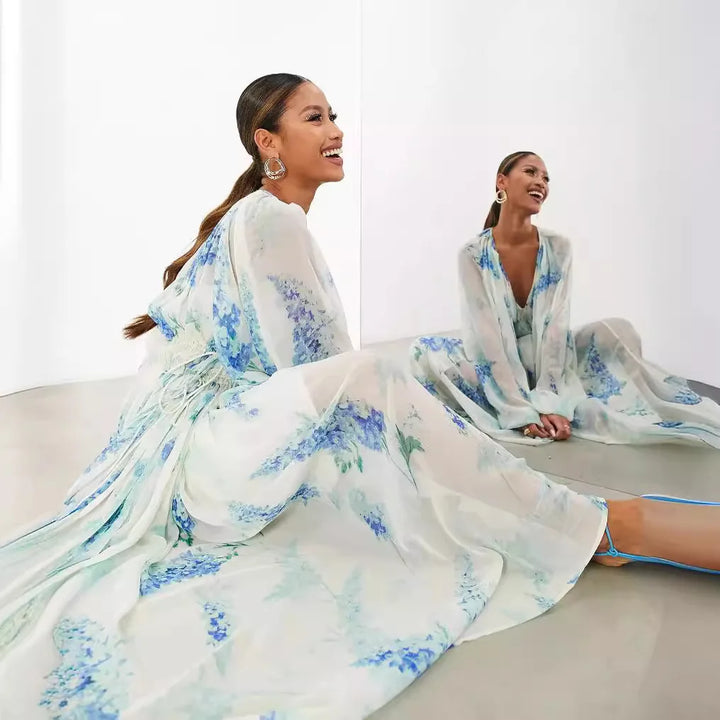 YVONNE | PRINTED CHIFFON MAXI DRESS