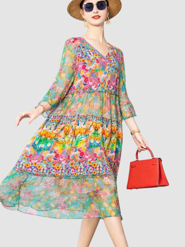SHARON | BOHEMIAN PRINT MIDI DRESS