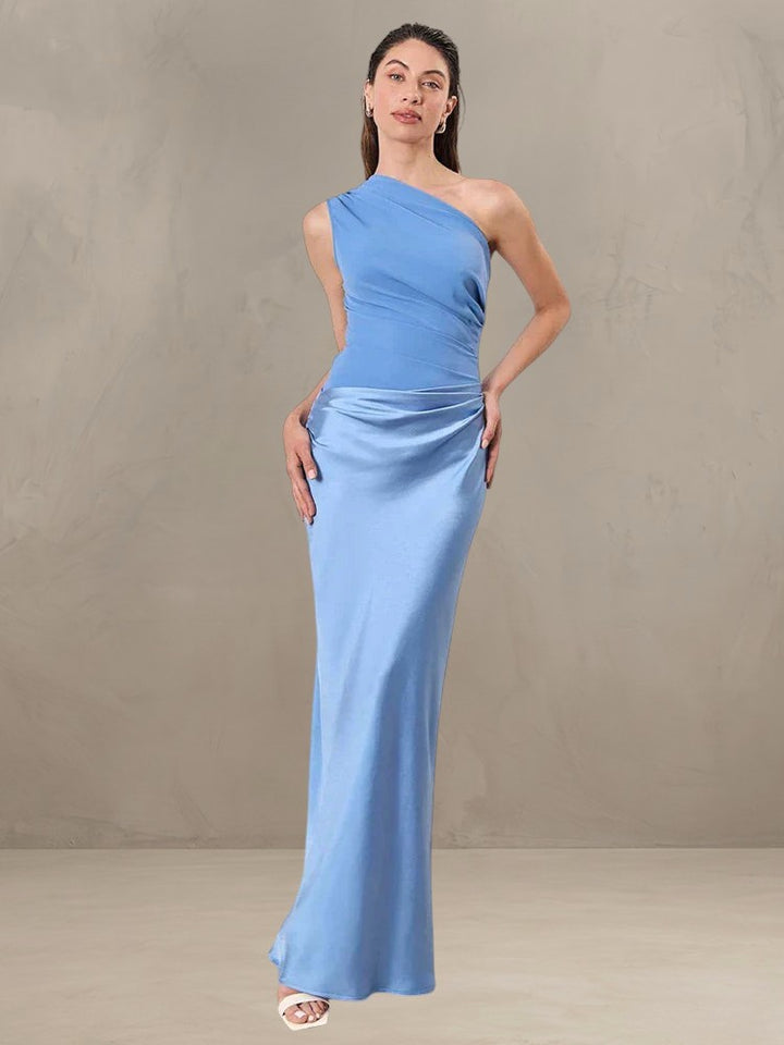 LUNA | MAXI DRESS WITH SATIN SPLIT