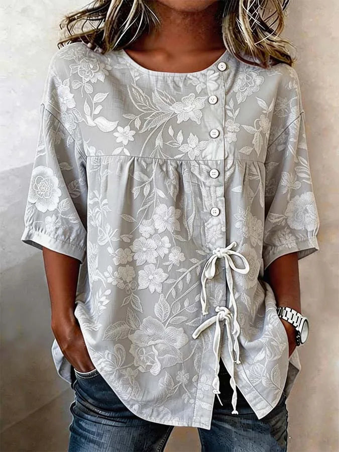 CELESTINA | FLORAL EMBROIDERED BLOUSE