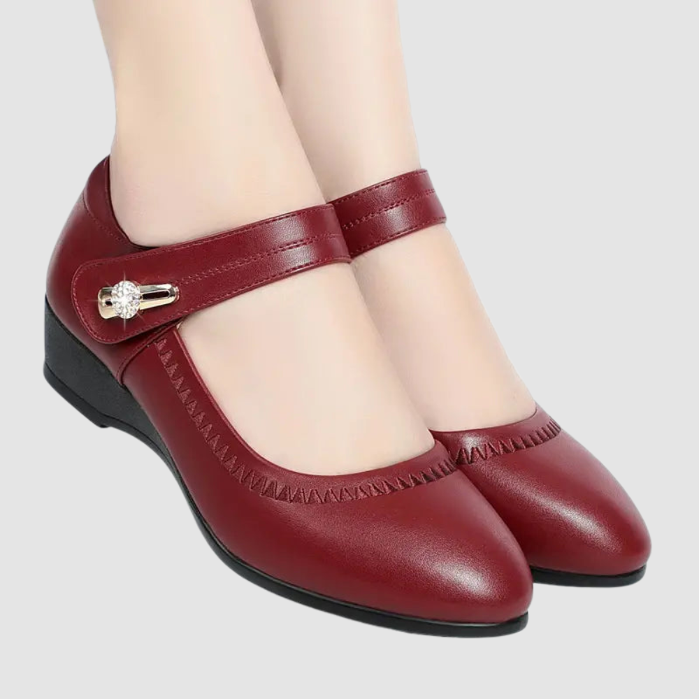 OLIVIA | STRAP MID HEEL SHOES