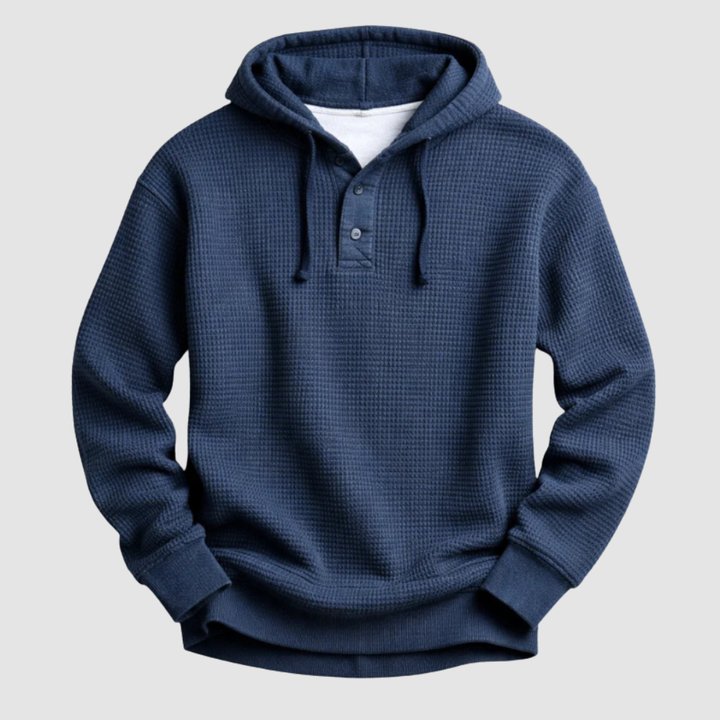 MATTHEW | WAFFLE KNIT HOODED PULLOVER