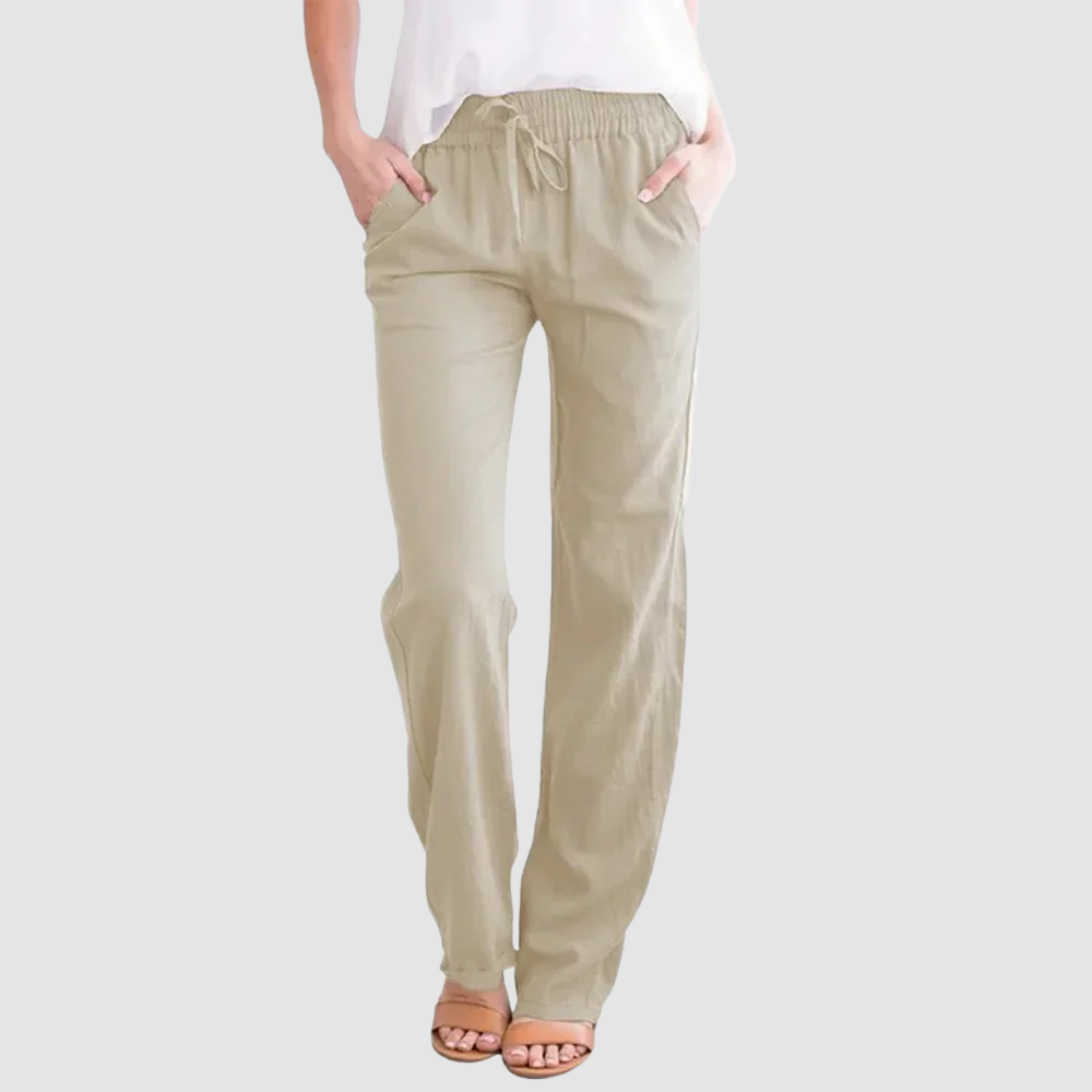 SERENA | DRAWSTRING WIDE-LEG TROUSERS