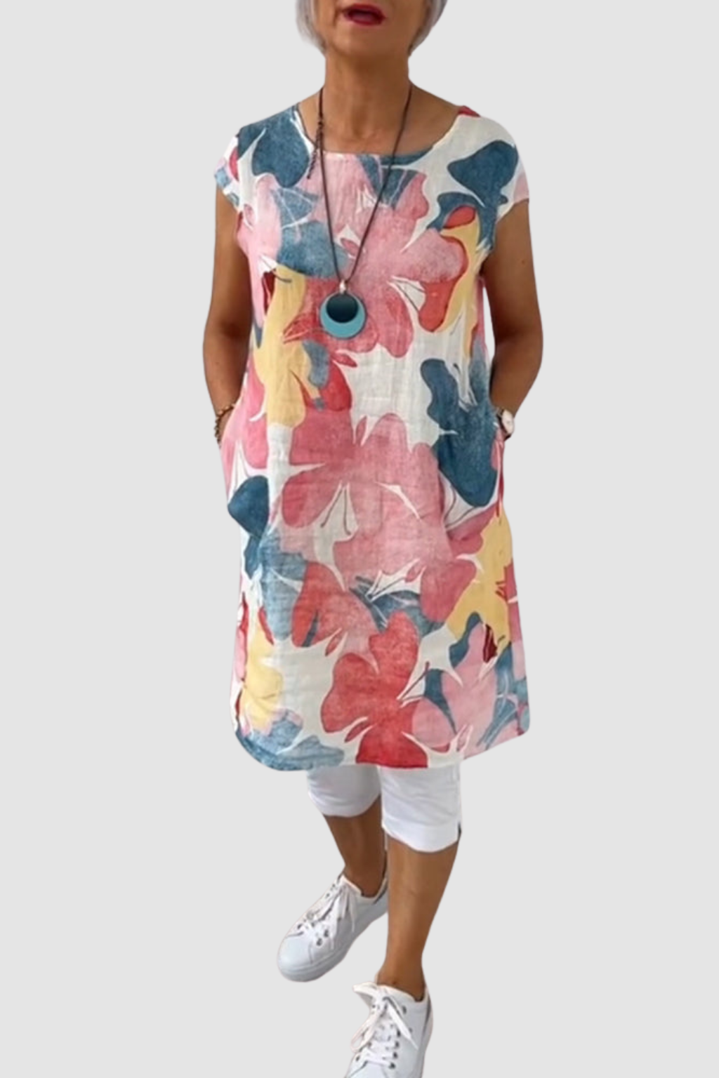 CALISTA - FLORAL CASUAL MIDI DRESS