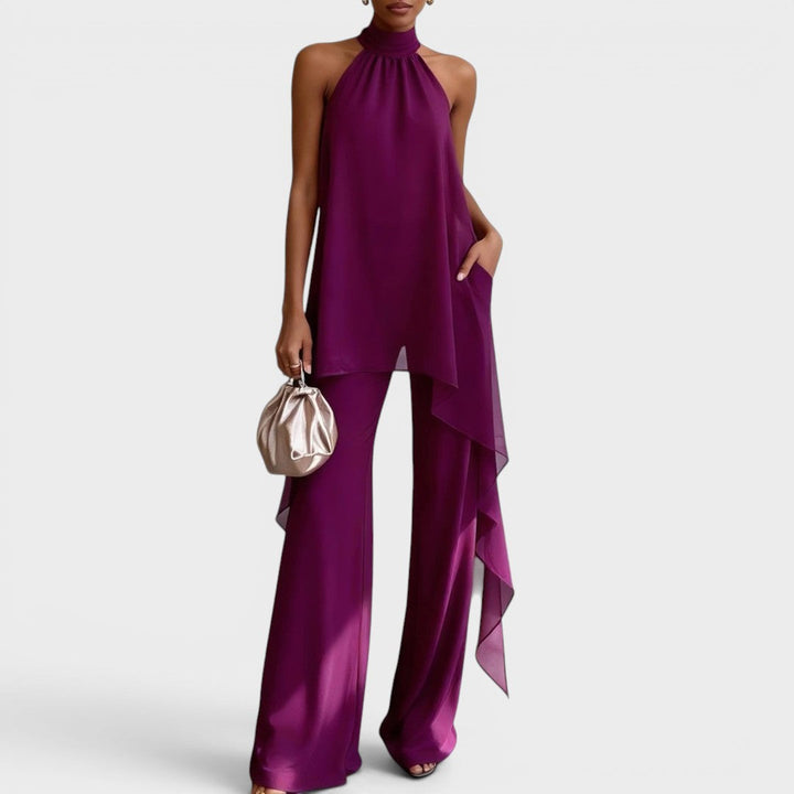 CLARA | ELEGANT HALTER NECK SET