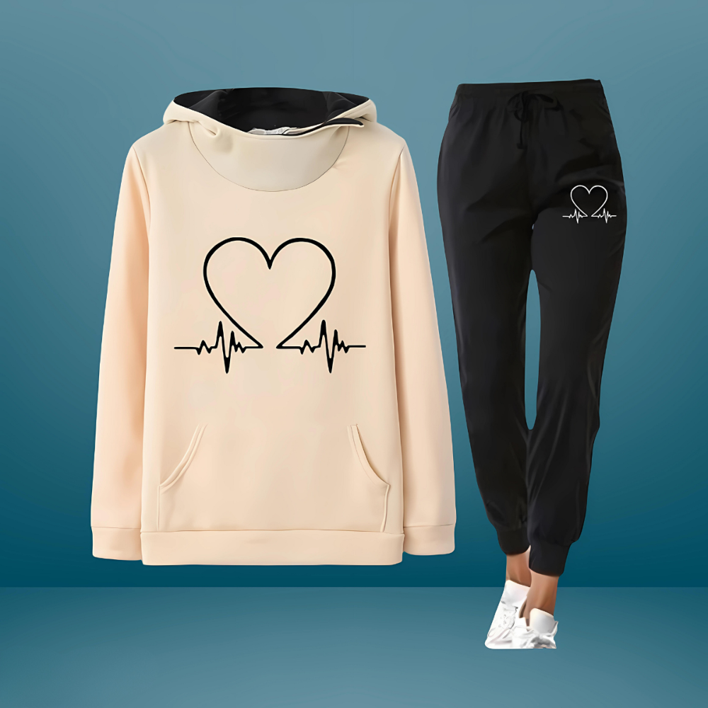 VALENZA | PRINTED HOODED LOUNGE SET