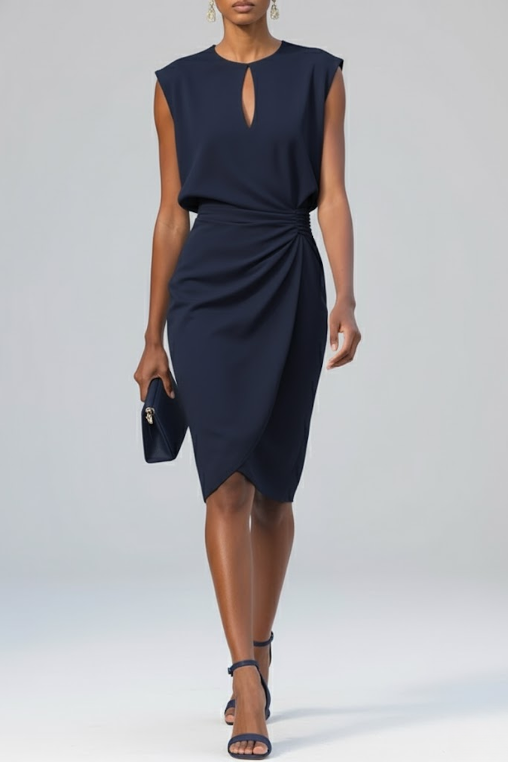 JANICE | GATHERED WAIST MIDI DRESS