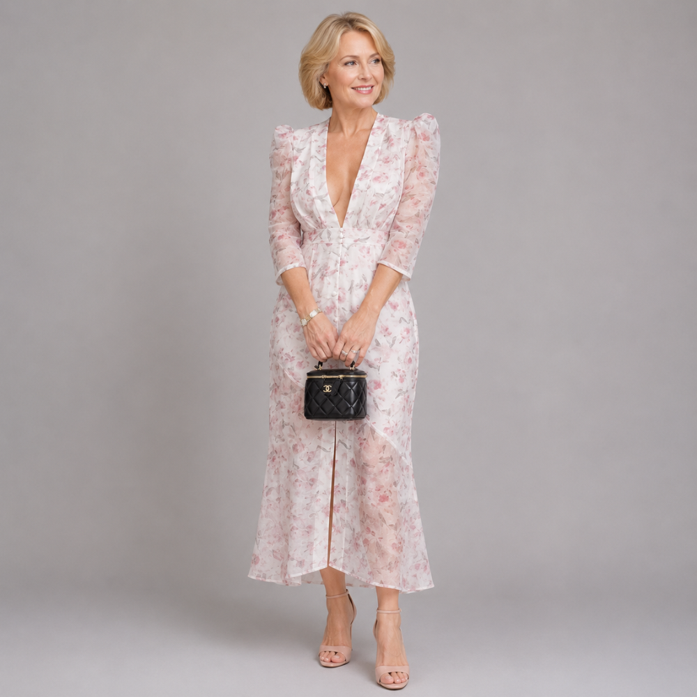 MILDRED | FLORAL CHIFFON MAXI DRESS