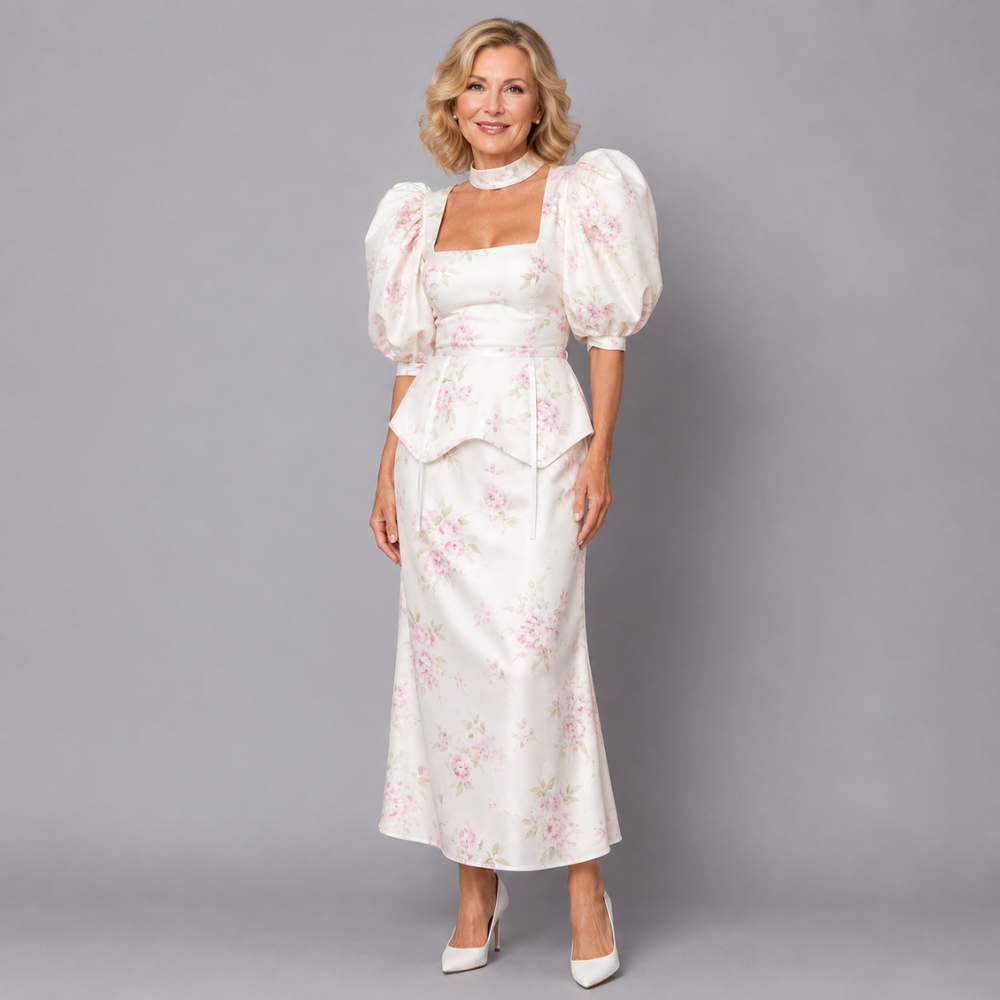 MILDRED | FLORAL CHIFFON MAXI DRESS
