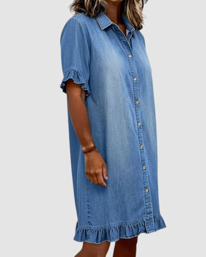LILY | CASUAL DENIM MIDI DRESS