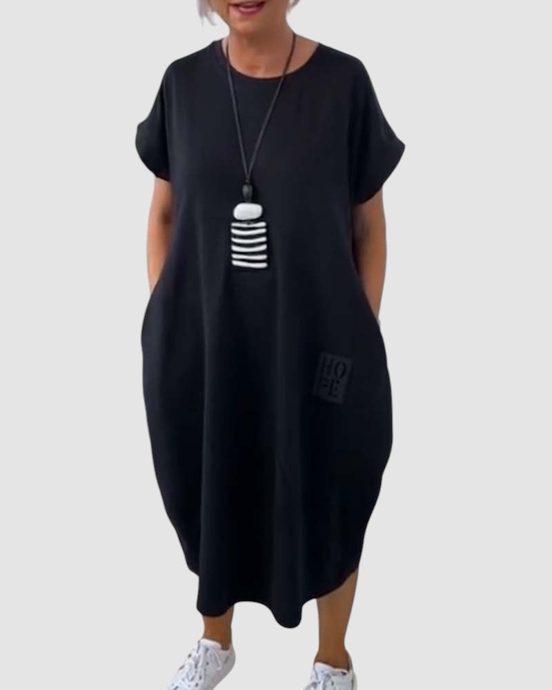 NOELLE | RELAXED POCKET MIDI DRESS