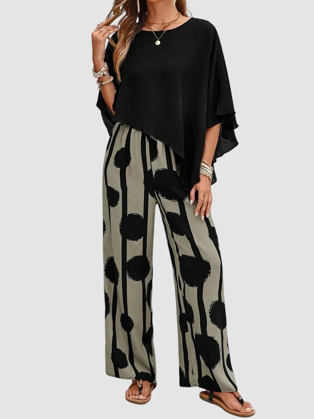 SABRIA | PRINTED WIDE LEG TWO PIECE SET