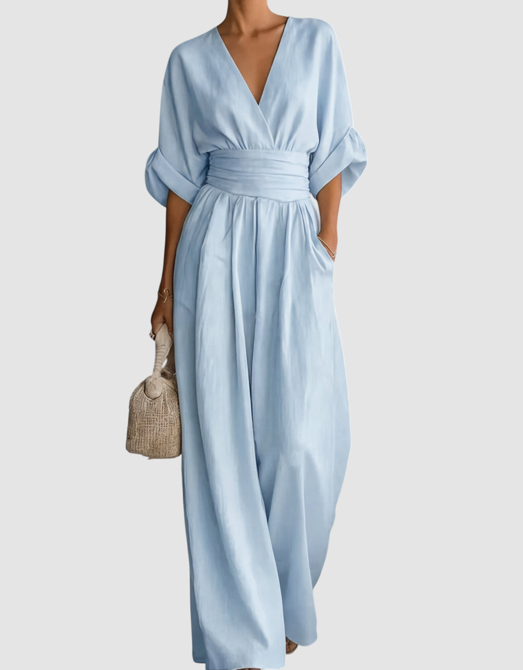 DANIELA | WIDE-LEG V-NECK JUMPSUIT