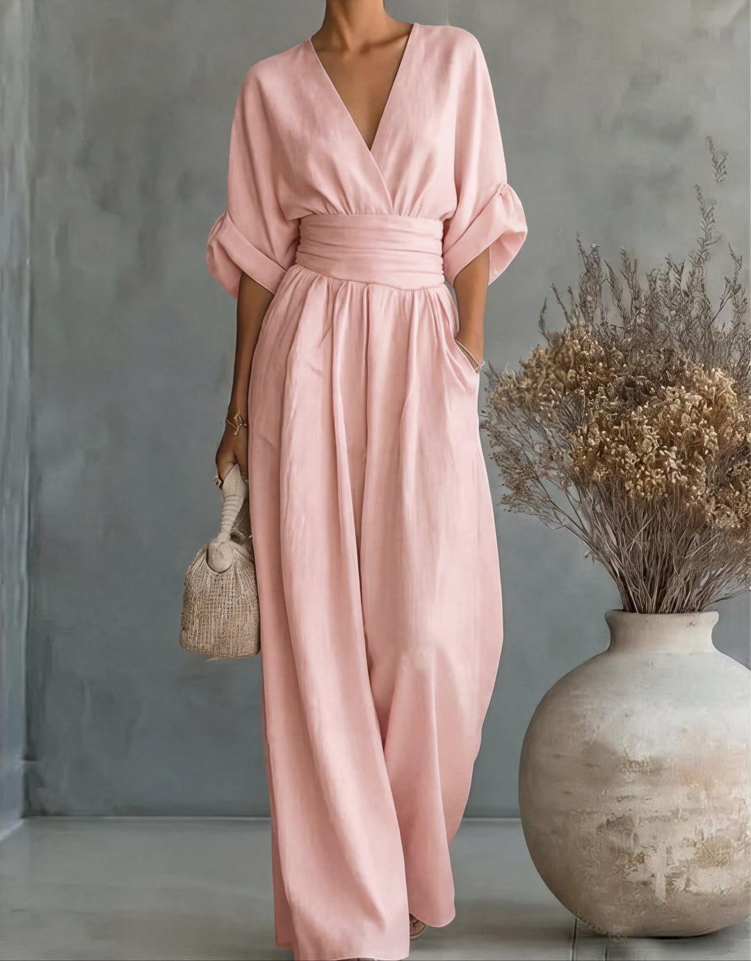 DANIELA | WIDE-LEG V-NECK JUMPSUIT