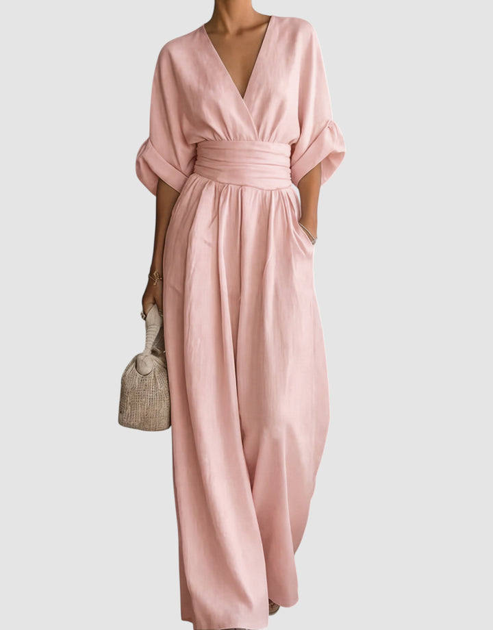 DANIELA | WIDE-LEG V-NECK JUMPSUIT
