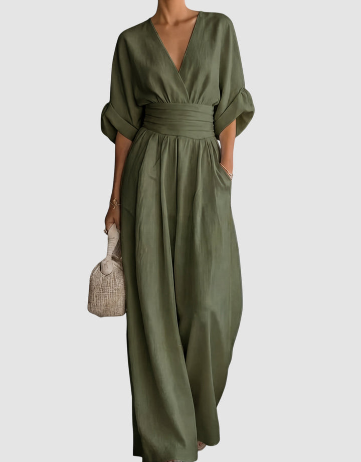 DANIELA | WIDE-LEG V-NECK JUMPSUIT