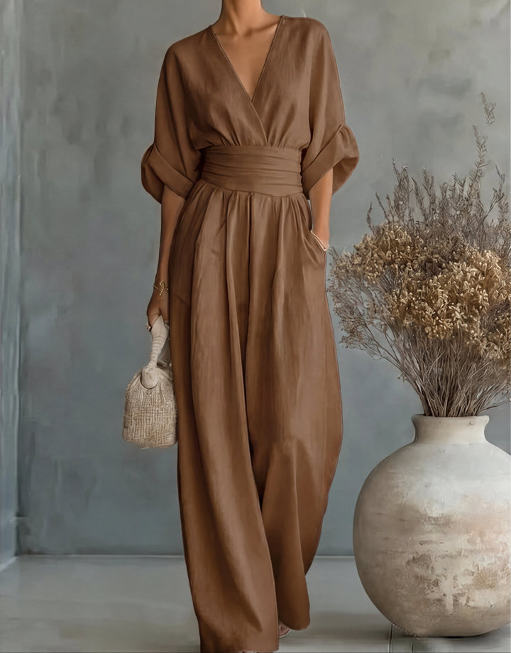 DANIELA | WIDE-LEG V-NECK JUMPSUIT