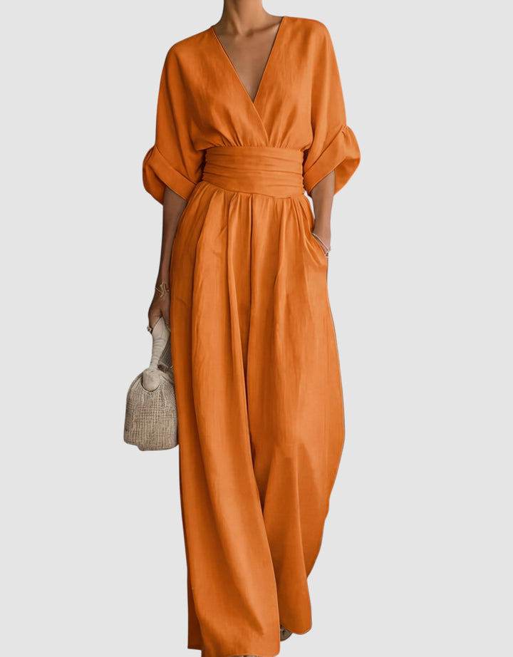 DANIELA | WIDE-LEG V-NECK JUMPSUIT