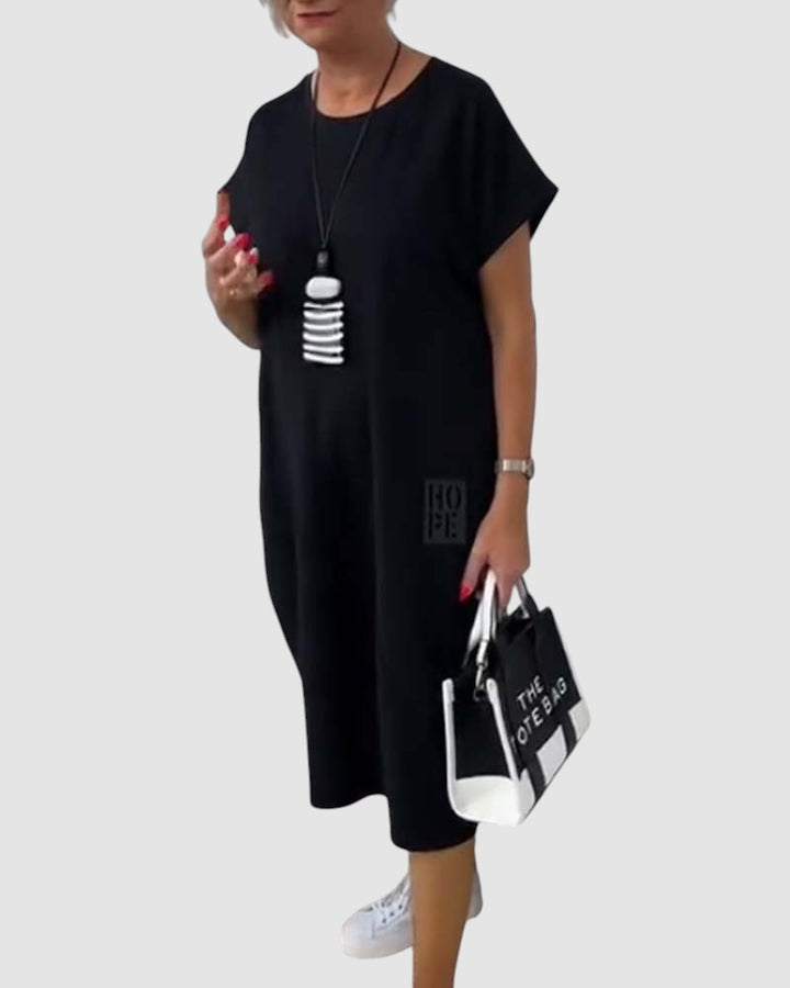 NOELLE | RELAXED POCKET MIDI DRESS