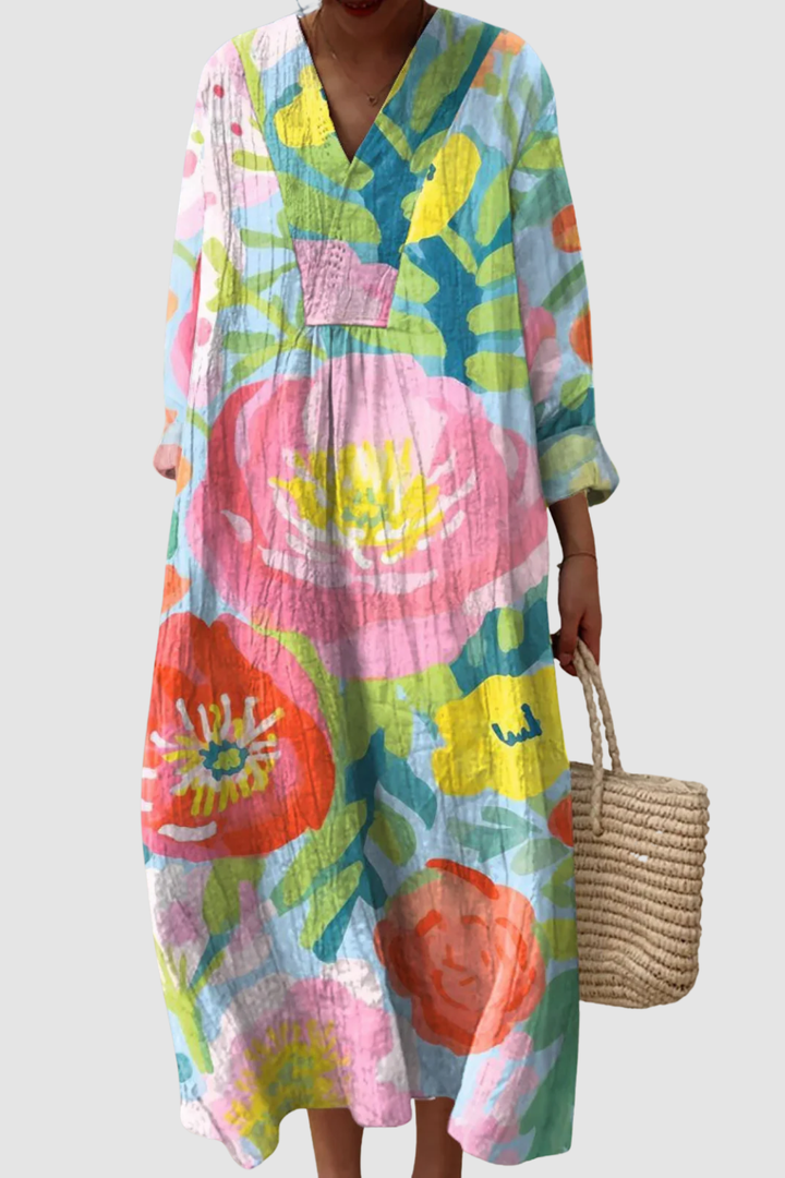 RILEY | WATERCOLOUR FLOWERS ART PRINT DRESS
