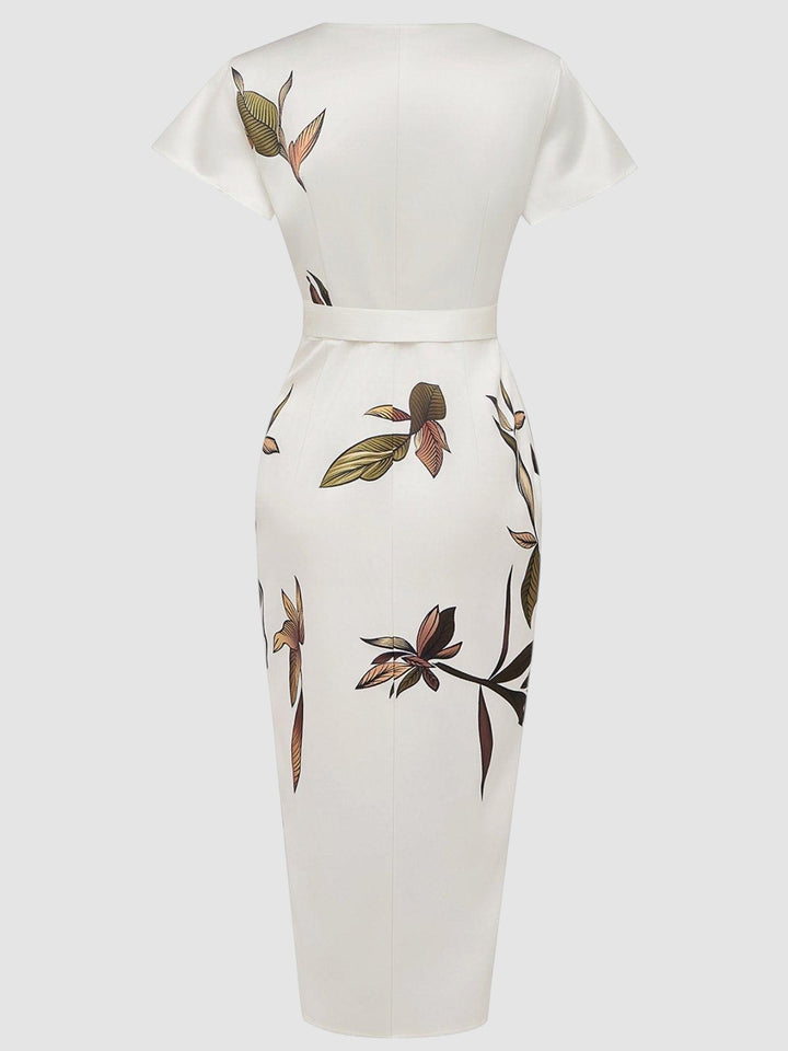LINDA | FLORAL WRAP MIDI DRESS