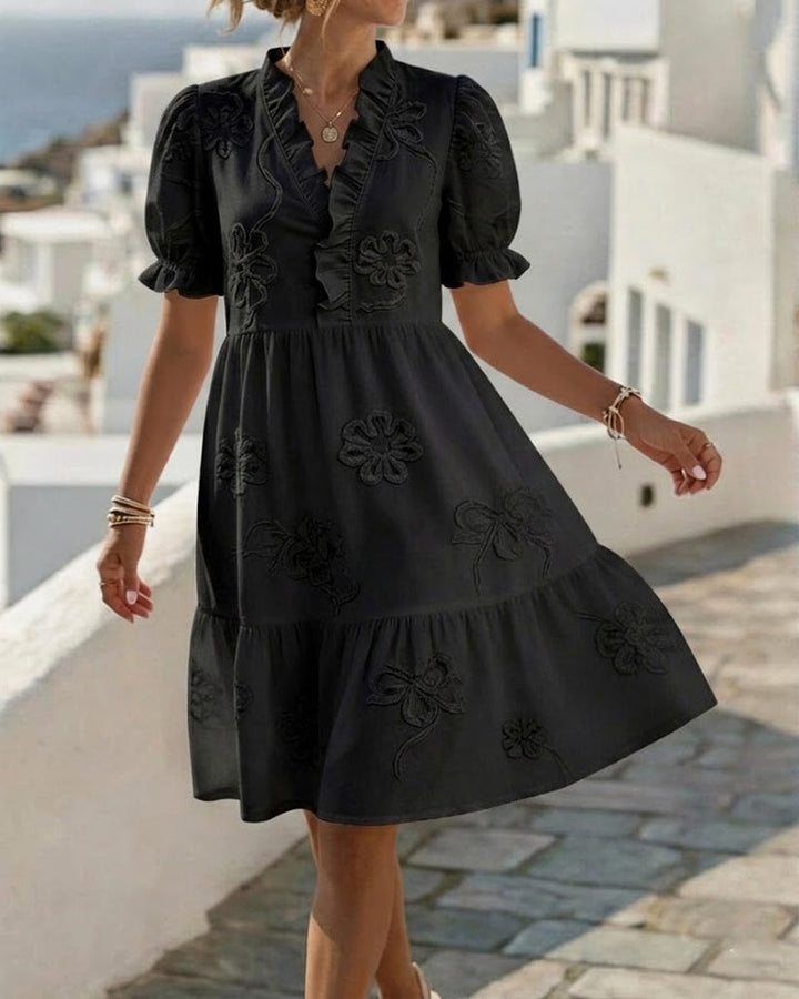 PAIGE | FLORAL PUFF SLEEVE DRESS