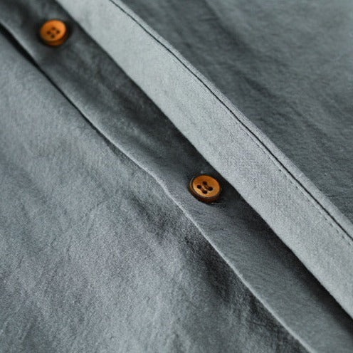 JOSHUA | STAND COLLAR LINEN SHIRT