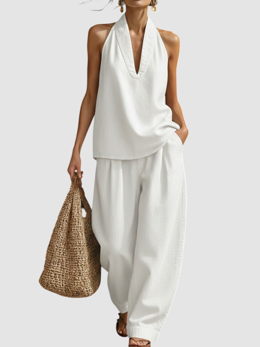 MIRELLE | MINIMALIST DENIM TWO-PIECE SET