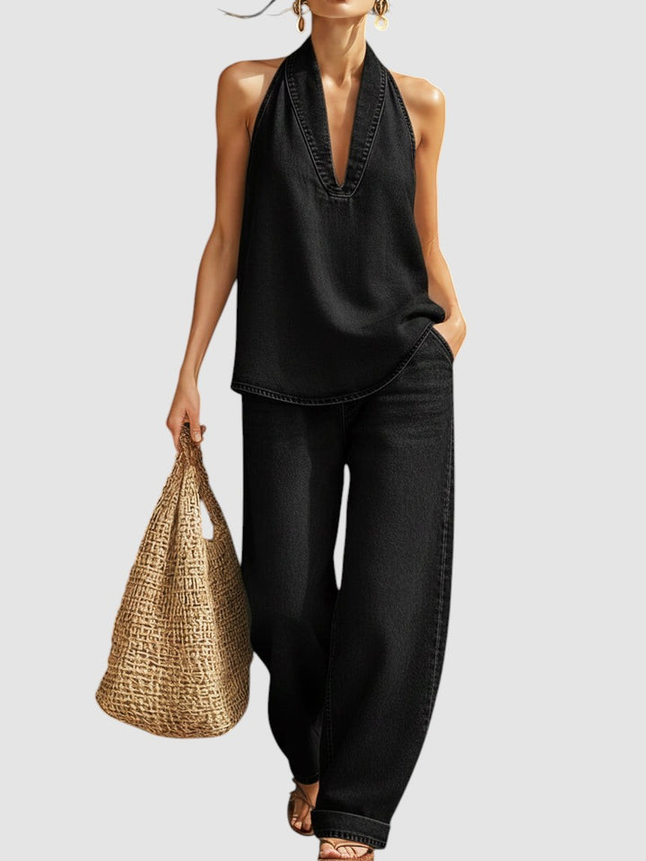 MIRELLE | MINIMALIST DENIM TWO-PIECE SET