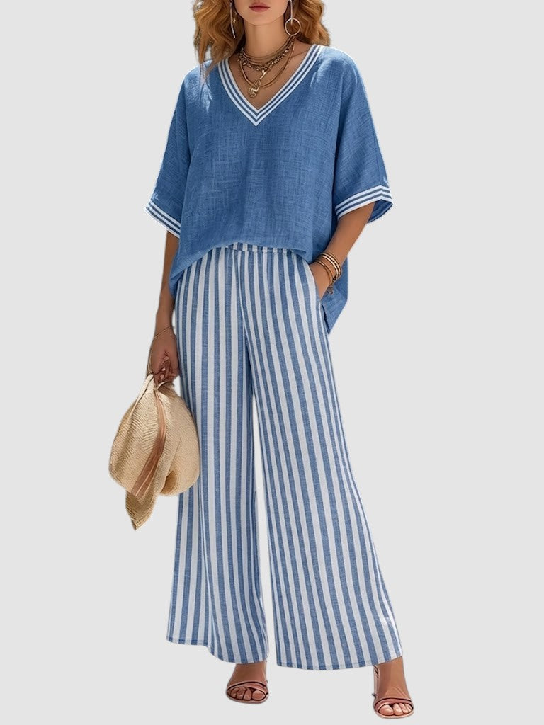 ALVIRA | RELAXED STRIPED TWO-PIECE SET