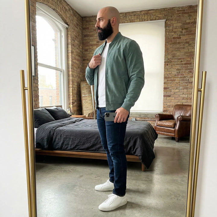 Arthur | Suede Bomber Jacket