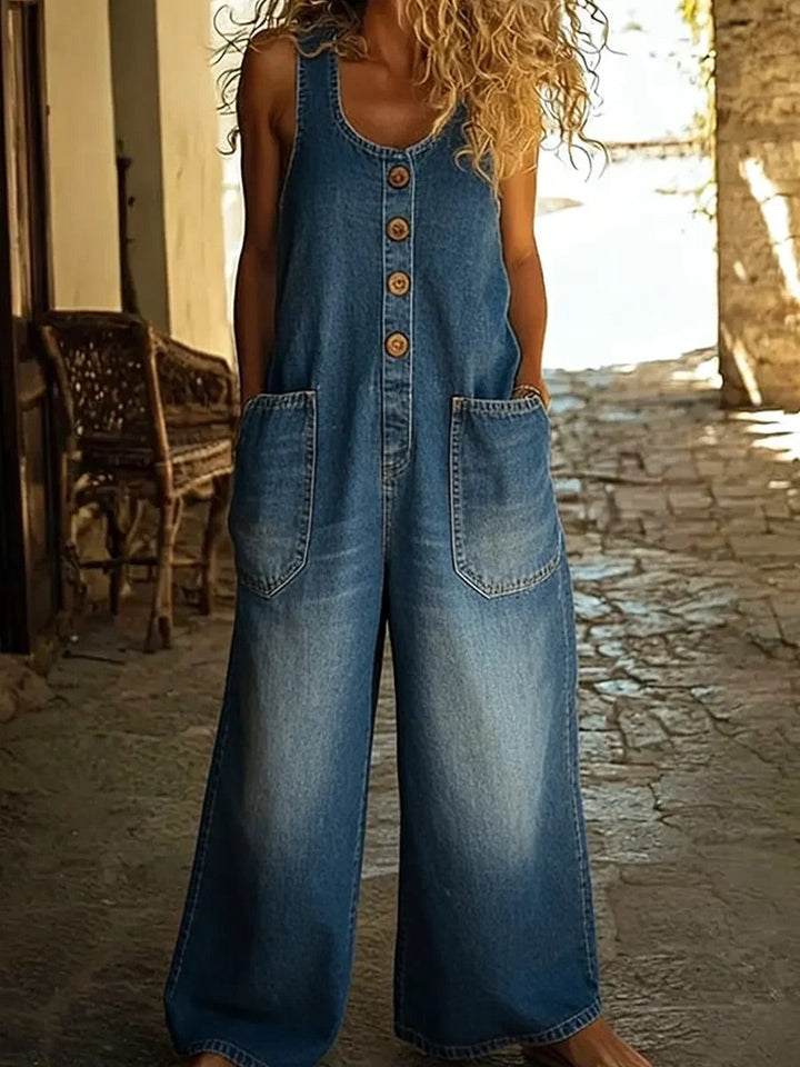 SERENA | VINTAGE DENIM DUNGAREES