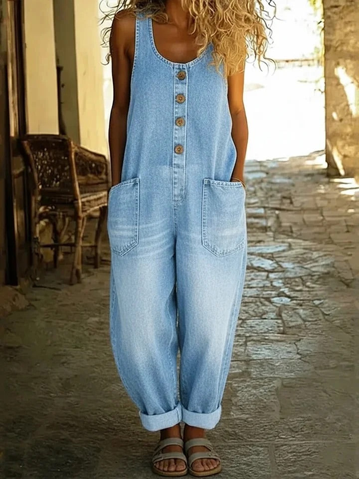 SERENA | VINTAGE DENIM DUNGAREES
