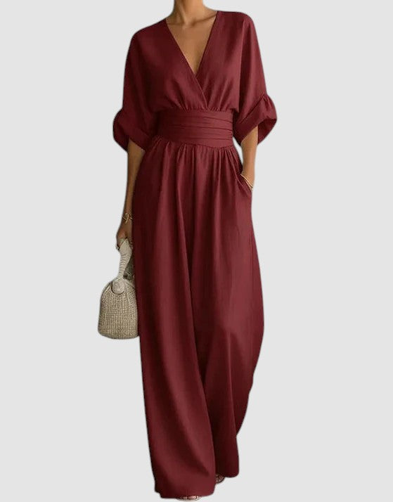 DANIELA | WIDE-LEG V-NECK JUMPSUIT