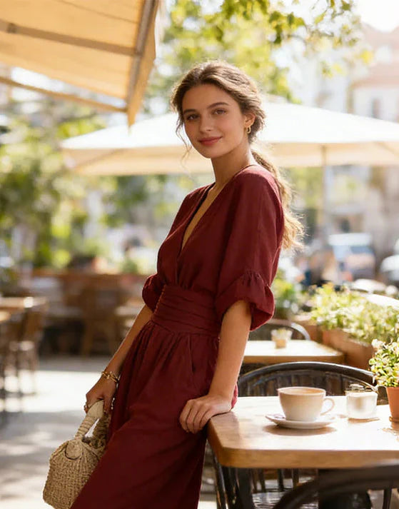 DANIELA | WIDE-LEG V-NECK JUMPSUIT
