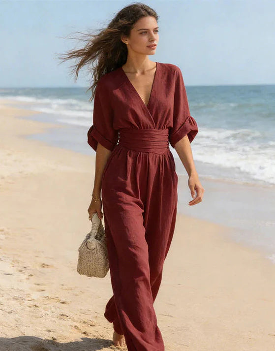 DANIELA | WIDE-LEG V-NECK JUMPSUIT