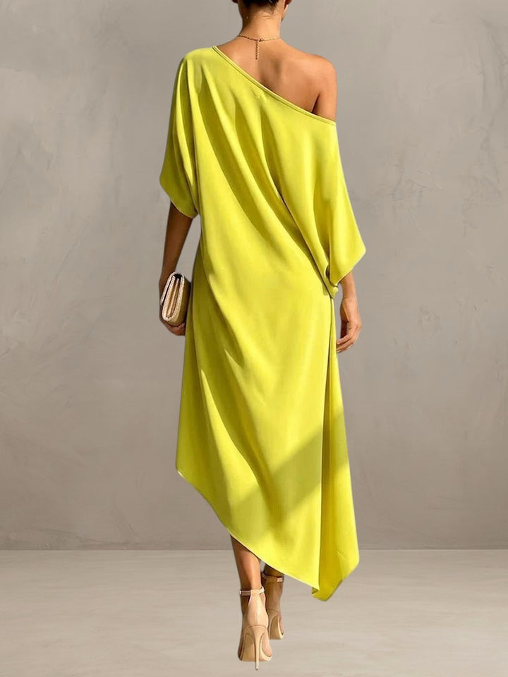 CAMILA | ASYMMETRIC MIDI DRESS