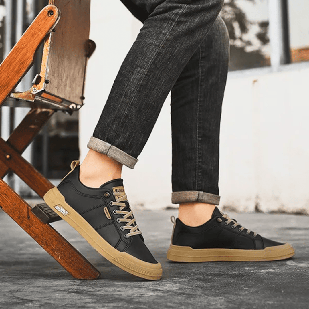 MAX | LEATHER LOW TOP TRAINERS