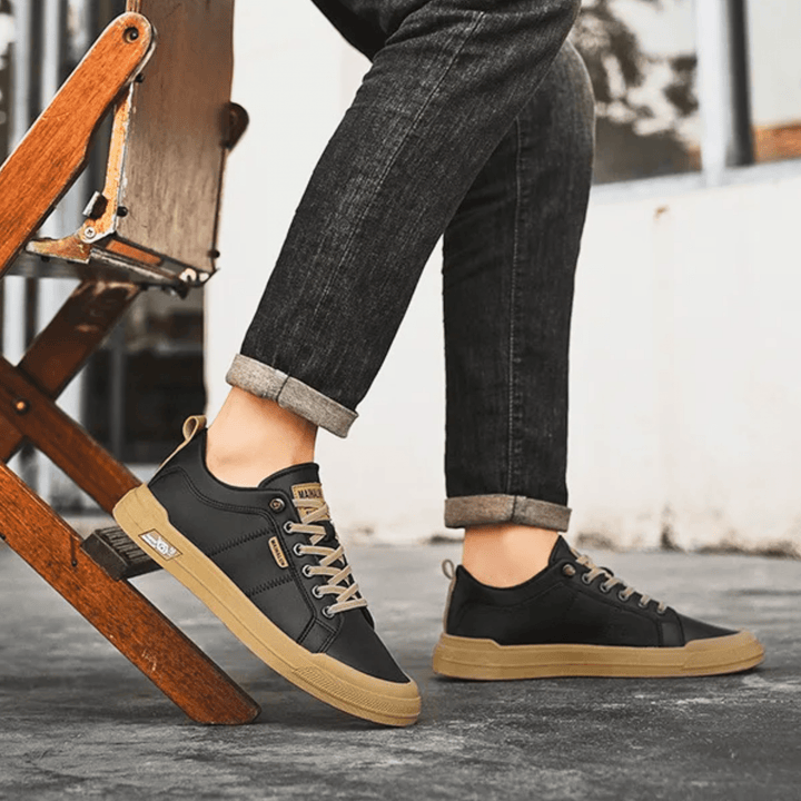 MAX | LEATHER LOW TOP TRAINERS