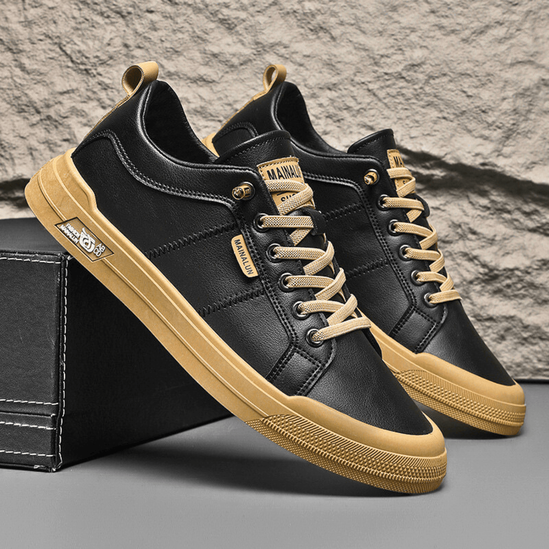 MAX | LEATHER LOW TOP TRAINERS