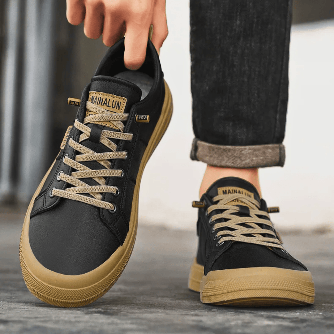 MAX | LEATHER LOW TOP TRAINERS
