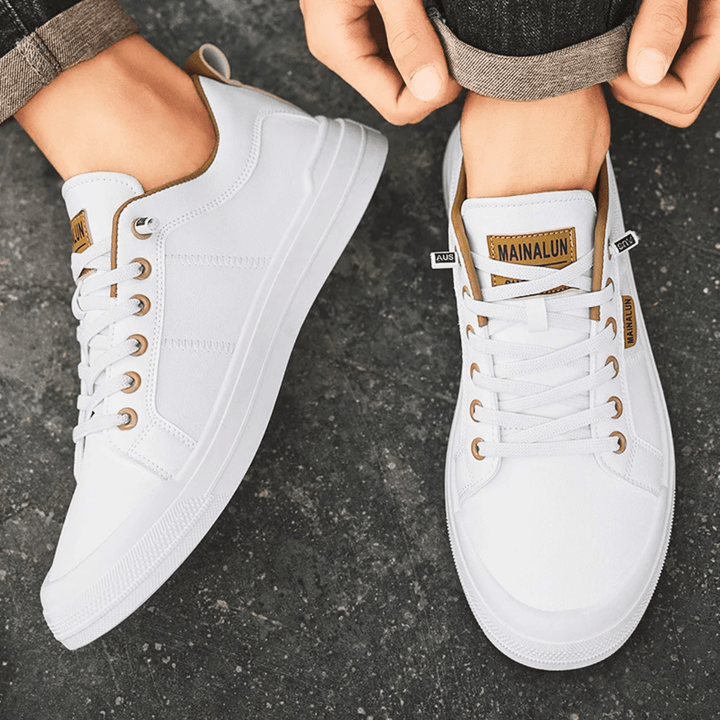 MAX | LEATHER LOW TOP TRAINERS