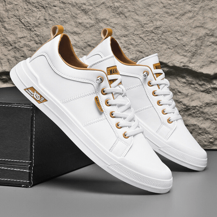 MAX | LEATHER LOW TOP TRAINERS
